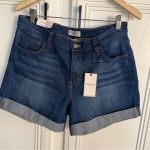 NWT Judy Blue Denim Jean Shorts High Waist Cuffed Sz XL Made In USA